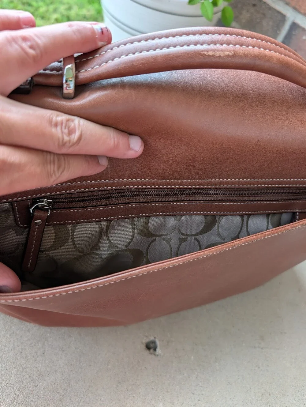 🤎 Vintage Coach Wellington #F06457 Genuine Smooth Leather Adjustable Messenger
